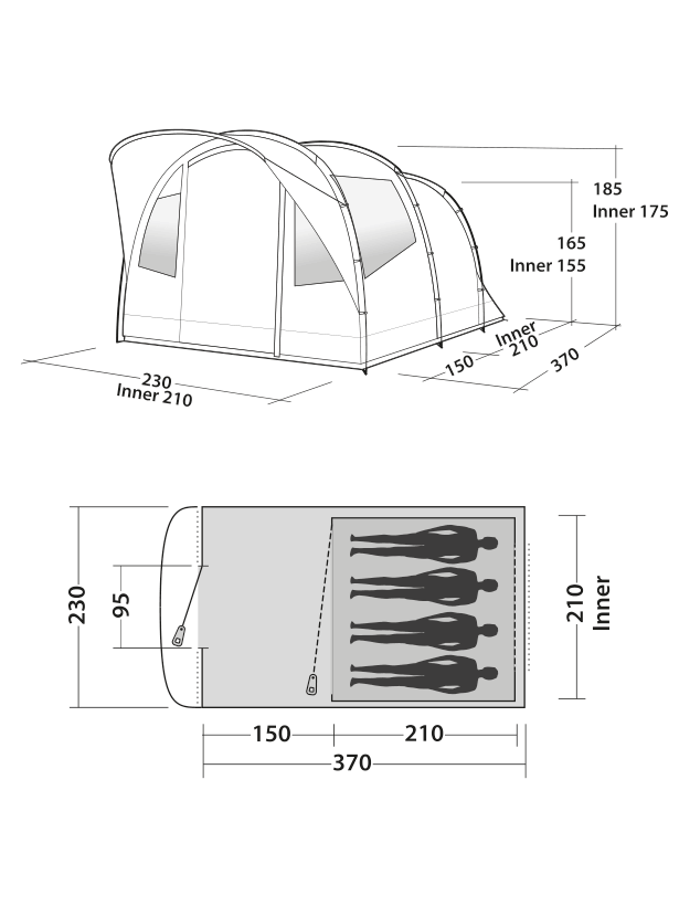 Huismerk Easy Camp Edendale 400 Tent