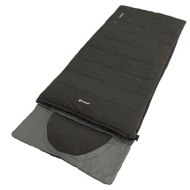 Oase Outdoor Outwell Contour Slaapzak Zwart - Rits Rechts