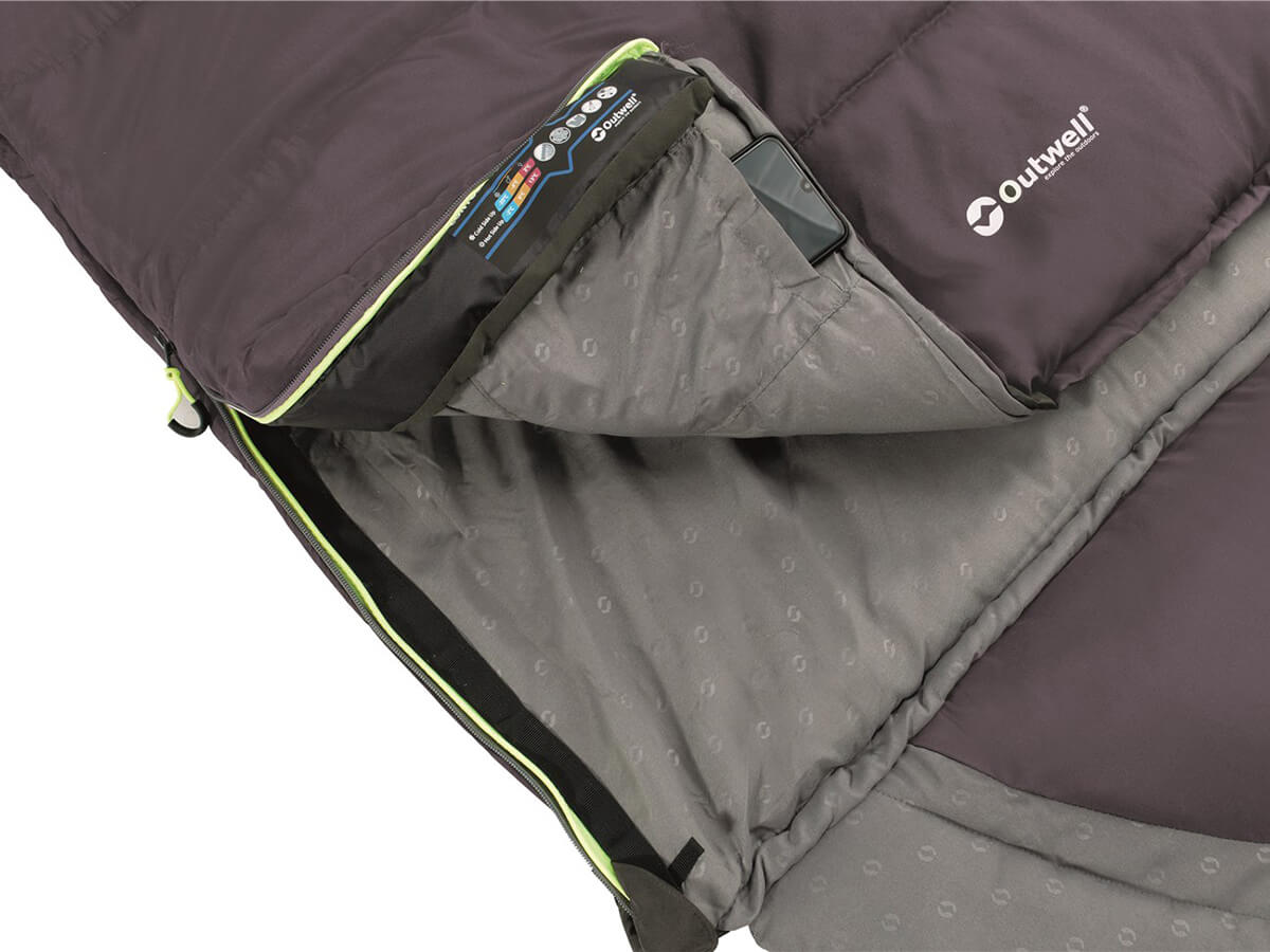 Oase Outdoors Outwell Contour Slaapzak Paars - Rits Links