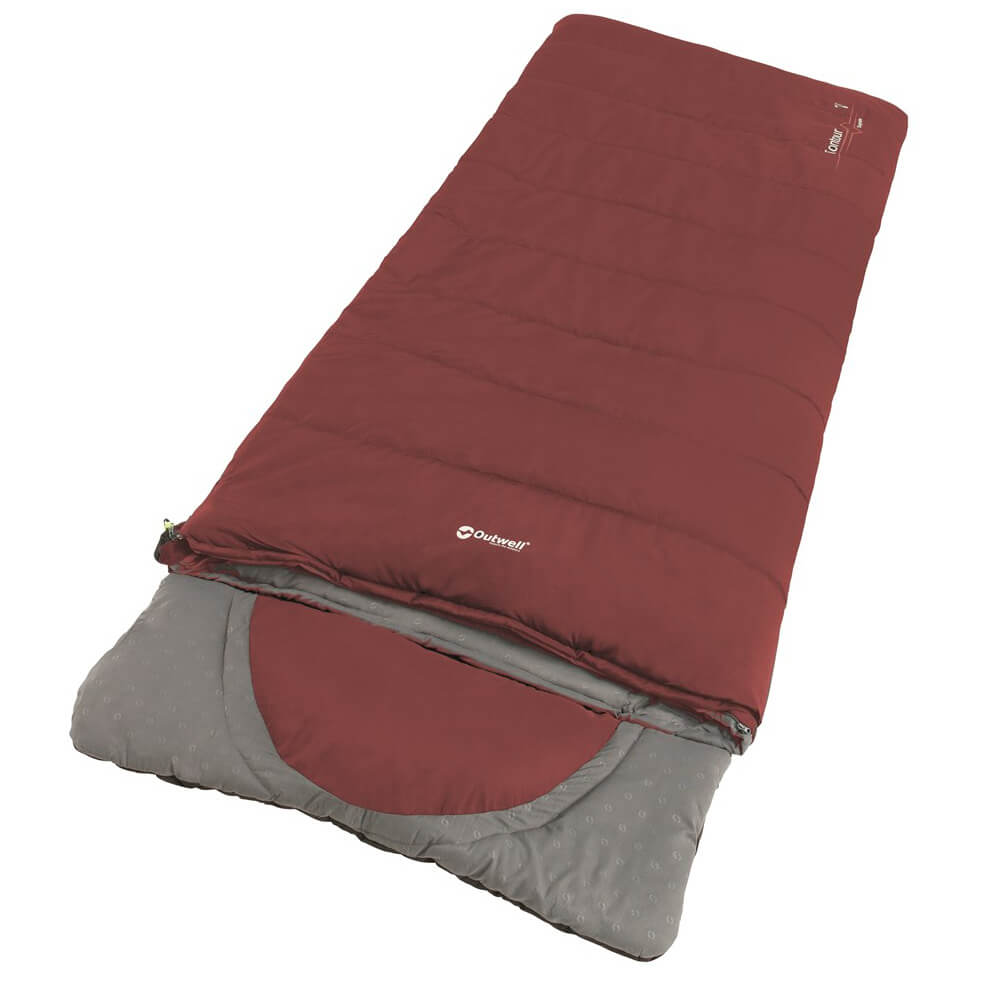 Oase Outdoors Outwell Contour Lux Slaapzak Rood - Rits Links