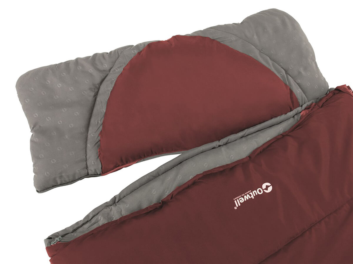 Oase Outdoors Outwell Contour Lux Slaapzak Rood - Rits Links